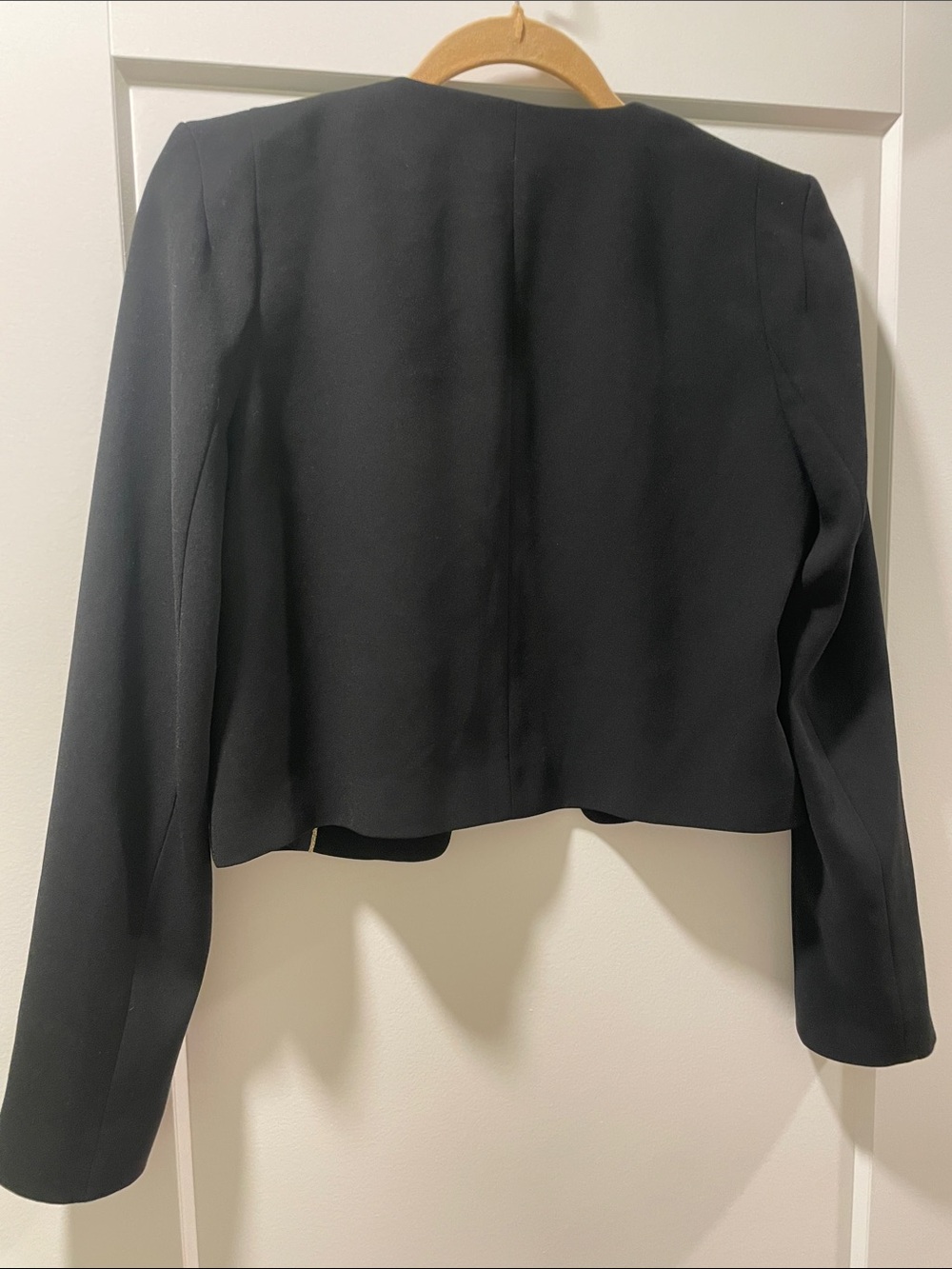 Zara Black Cropped Tailored Blazer - Picture 7 of 7